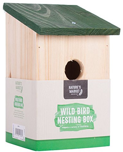 Traditional Garden Shed Wooden Wild Bird Nesting Birdhouse Box Robin Bluetit