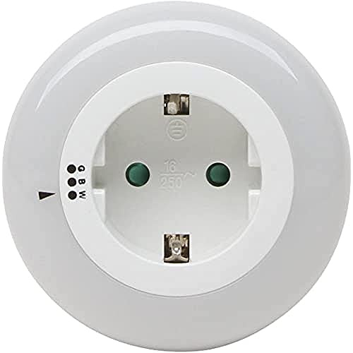 Kopp Nachtlicht mit 9 LED's Tag/Nachtsensor, Steckdose und Schalter, 195906011