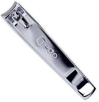 CREDO Nagelknipser 82mm gebogen – Verchromter Profi-Nagelschneider für präzises Kürzen von Finger- & Fußnägeln – Hochglanz-Oberfläche, robust & langlebig