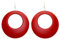 Bluebubble DISCO FEVER 56mm Large Round Hoop Earrings - 32 Colours Available (Royal Red) with Gift Bag