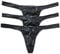 YUFEIDA Sexy Herren Boxer Slips Unterwäsche Schwarz Dessous Strings Höschen 3-Stück