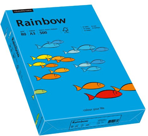 Papyrus 88042764 Druckerpapier Rainbow 80 g/m², A3 500 Blatt intensivblau
