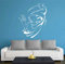 Indigos UG - Wandtattoo Wohnzimmer - Wandaufkleber Gnom, Fantasy 96x80 cm weiss w114 - Aufkleber Kinderzimmer Schlafzimmer Küche Badezimmer Büro Dekoration