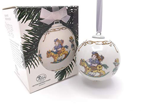 Hutschenreuther Porzellankugel Weihnachtskugel 1986 OVP - ** Erstausgabe **
