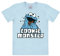 Logoshirt® Sesamstraße I Krümelmonster I Cookie Monster I T-Shirt Print I Damen & Herren I kurzärmlig I hellblau I Lizenziertes Originaldesign I Größe M