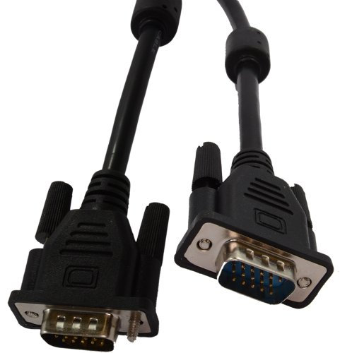 kenable SVGA PC Monitor Cable 15 Pin Male to Male VGA Lead 1m Black [1 metres]
