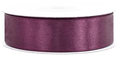 Satinband 18mm x 25m Rolle - FARBAUSWAHL in 3/6/12/18/25/38/50/75/100mm - farbecht & waschbar - Schleifenband für Hochzeit - Geschenkband zum Verpacken Dekorieren Basteln - Beere 280