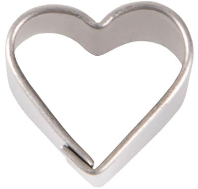 Städter Ausstechform Herz, klein, Edelstahl, Silber, 7.5 x 2.5 cm