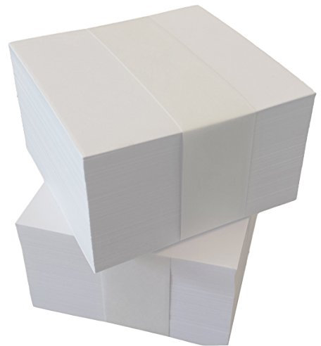 Druckerei Scharlau Notizzettel 9x9 cm, Weiß, 3000 Blätter, Holzfreies Premium-Offsetpapier 80g/m², Banderoliert zu 500 Zettel, Zum Nachfüllen Ihrer Zettelbox, Klassisch