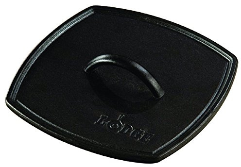 Lodge LPP3 Cast Iron Square Ribbed Panini Press, 8.25-inch