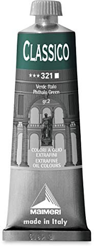 Maimeri CLASSICO 60 ml, Extra feine Künstlerölfarbe, Farbton Phthalogrün