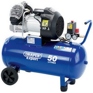 Draper Expert 5643 Ölkompressor, 2-Zylinder-V-Motor, 50 l