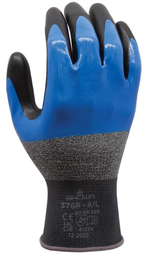 SHOWA Gant ultra-léger avec technologie de microfibre (MFT PRO) et revêtement de paume en mousse de polyuréthane, conçu avec un fil technique, manipulations complexes, Tailles XXL