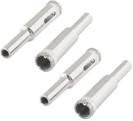 sourcing map 4pcs Trépan Diamant Foret Scie Cloche pour CarrelageTrépan 10mm Dia pour Verre