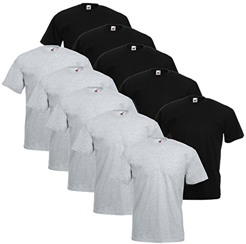 Fruit of the Loom 10 T Shirts V-Neck M L XL XXL V-Ausschnitt Diverse Farben -HL-Kauf