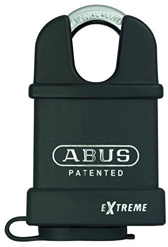 ABUS Vorhängeschloss 571084 – 83 WPCS/55 aus gehärtetem Stahl mit Zylinder und austauschbar Beschichtung Nano Protect 53 mm Arc geschützt