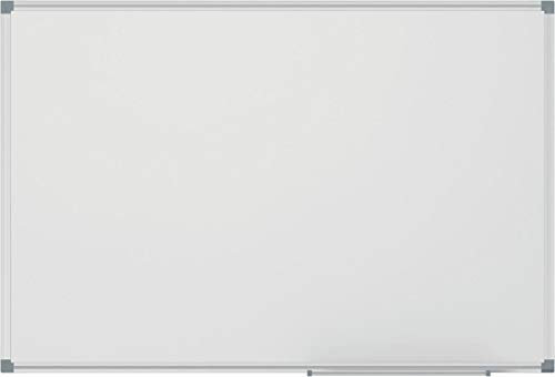 MAUL Whiteboard MAULstandard 45 x 60 cm | Magnettafel aus Aluminium mit Emaille-Oberfläche | trocken abwischbar | inkl. Ablageschale für Marker | im Quer- und Hochformat ideal für Büro | Grau