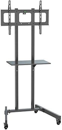 HFTEK - Support pour écran TV Mobile - Chariot avec Adaptateur TV pour écrans - VESA Max. 600x400 - avec Plateau (ST04)