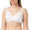 Nur Die Komfort BH bügelloser Softcup-BH Bra weich bequem mit Spitze Kreuzschnitt-Technologie für starken Halt Damen, weiß, 85B