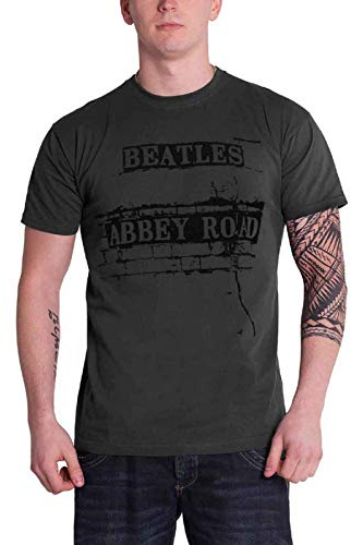 T-Shirt # L Grey Unisex # Abbey Road Sign