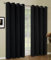 Vorhang Blickdicht Schal, 2 Stück 245x140 (HxB) Matte unifarbene Gardine mit Ösen, Schwarz Material aus Microsatin Micofaser-Gewebe., 204050