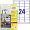 AVERY Zweckform L4773-20 Wetterfeste Folienetiketten (480 Klebeetiketten, 63,5x33,9mm auf A4, extrem stark selbstklebend, wasserfest, strapazierfähig, bedruckbare Outdoor Klebefolie) 20 Blatt, weiß