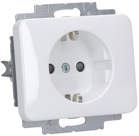 Busch-Jaeger 20 EUCKS-24G SCHUKO® Steckdoseneinsatz Safety+ Studioweiß Alpha 2CKA002013A5018