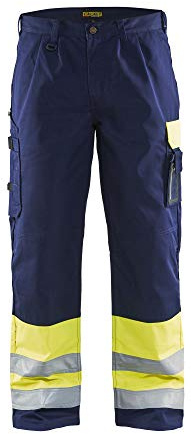 Blaklader 15841860 Hose mit hoher Sichtbarkeit, Gelb/Marine, grootte C62