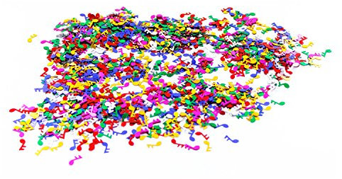 mugesh Flitter Streunoten (bunt) - Schönes Geschenk für Musiker