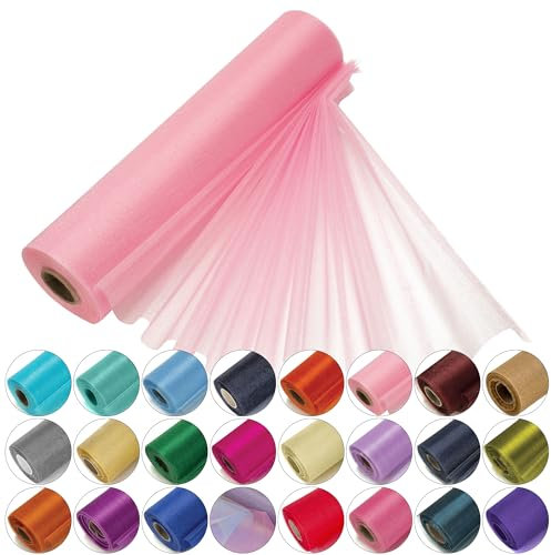 Trimming Shop 29cm X 25m Rollo de Organza - Tela Elegante Decorativo Paño para Boda Silla Lazos, Caminos Mesa, Detalles Fiesta - Manualidades Suministros para Cintas, Vestido Accents, y Bolsas