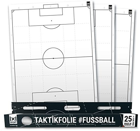 1x1SPORT Taktikfolie #Fussball - Spielfeldfolien für Aufstellungen, Spielzüge und Übungen - Dein mobiles Taktikboard