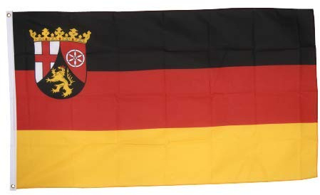 Flaggenfritze Fahne/Flagge Deutschland Rheinland-Pfalz + gratis Sticker