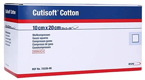Cutisoft Cotton Kompressen 10x20 cm Steril