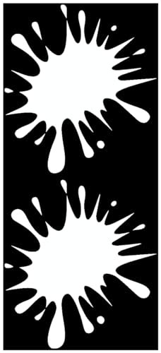 Samunshi® Farbkleckse Aufkleber Klecks Sticker 2er Set 2x8,5x9,5cm weiß