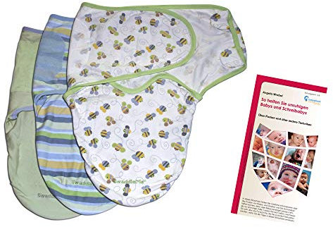 Lampiphant® + Summer Infant Original SwaddleMe® Pucksack, 3er-Unisex-Mix mit Biene