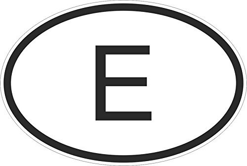 Akachafactory Autocollant Sticker Drapeau Oval Code Pays Voiture Moto Espagne Espagnol e