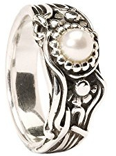 Trollbeads Damen-Ring Jugend Pearl 925 Silber Gr. 53 (16.9) - TAGRI-00163