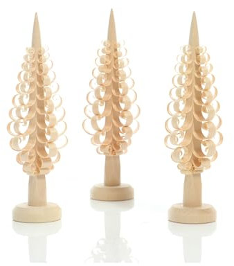 Rudolphs Schatzkiste Weihnachtsdeko Spanbaum 3er Set H=12cm NEU Baum Weihnachten Seiffen Spanbäumchen Holzbaum Linde Erzgebirge