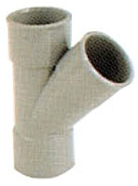 embranchement simple pvc - mâle / femelle - 45 degrés - diamètre 110/100mm - nicoll bv24