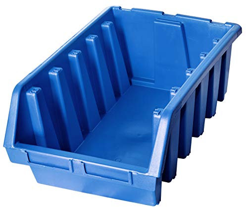 5 x Ergo XL+ Blue Box Plastic Parts Storage Stacking Picking Bins 333x500x187