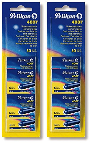 Pelikan 330845 Patronen 5er Packung, (10er Packung | Patrone 4001 TP/6, Blau), 330845/2
