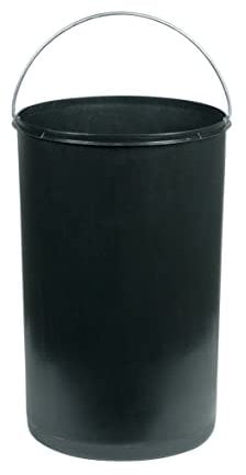 Hailo Inneneimer 20 Liter Kunststoff schwarz mit Henkel verchromt Abfallsammler, Plastik, 27.2 x 27.2 x 41.5 cm