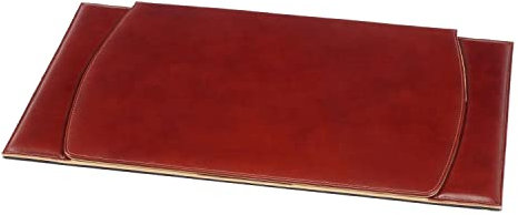 Schreibtisch-Auflage - 100% vollnarbiges Leder – Von fachkundigen Handwerkern in Italien von Hand gearbeitet – Elegant, Weich und Robust - Bedeckt den Schreibtisch, Schützt vor Kratzern - Braun