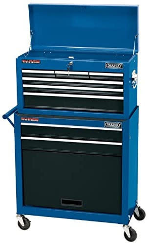 Draper 51177 2 Drawer Roller Tool Cabinet and 5 Drawer Chest , Blue, Large