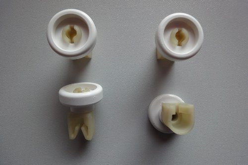 AEG Lot de 4 roues de panier supérieur de lave-vaisselle pour AEG Electrolux Privileg Juno Zanussi Zanker 5026997000 5026992200