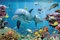 Grindstore Unterwasser-Delfin-Fantasie, 91,5 x 61 cm