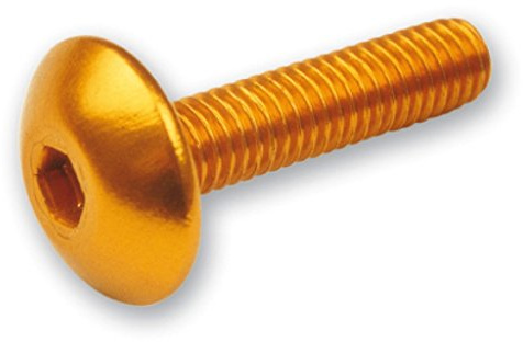 Vicma Fairing Screws hex Socket Head - Anodized Aluminum Gold - Set of 6 pcs - M6x20
