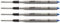 LAMY Großraum Kugelschreibermine M16, blau, Strichbreite B, 4er-Set