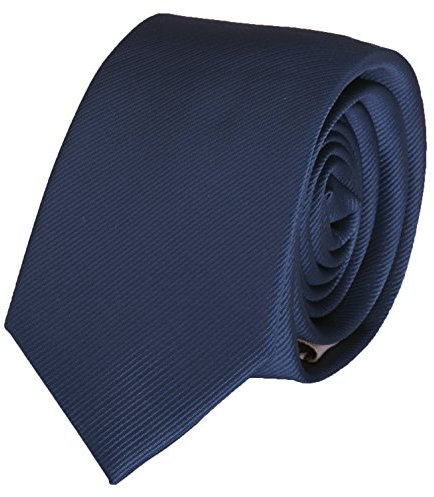 Fabio Farini - Herren Krawatte 6cm Breite einfarbig - elegante Unifarben Männer Schlipse für Arbeit Business Anzug Büro Blau Signalblau