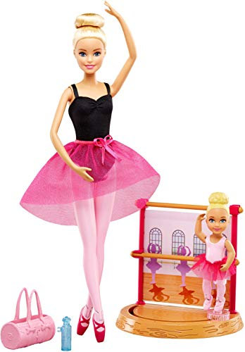 Mattel Barbie DXC93 Ballettlehrerin Puppe und Spielset